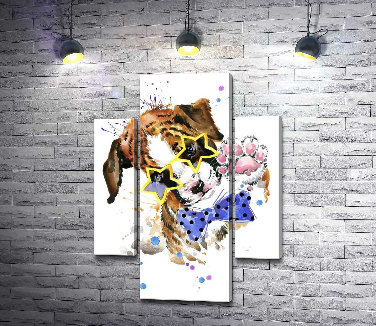 

Модульная картина ArtPoster Щенок в звездных очках 80x110 см Модуль №7