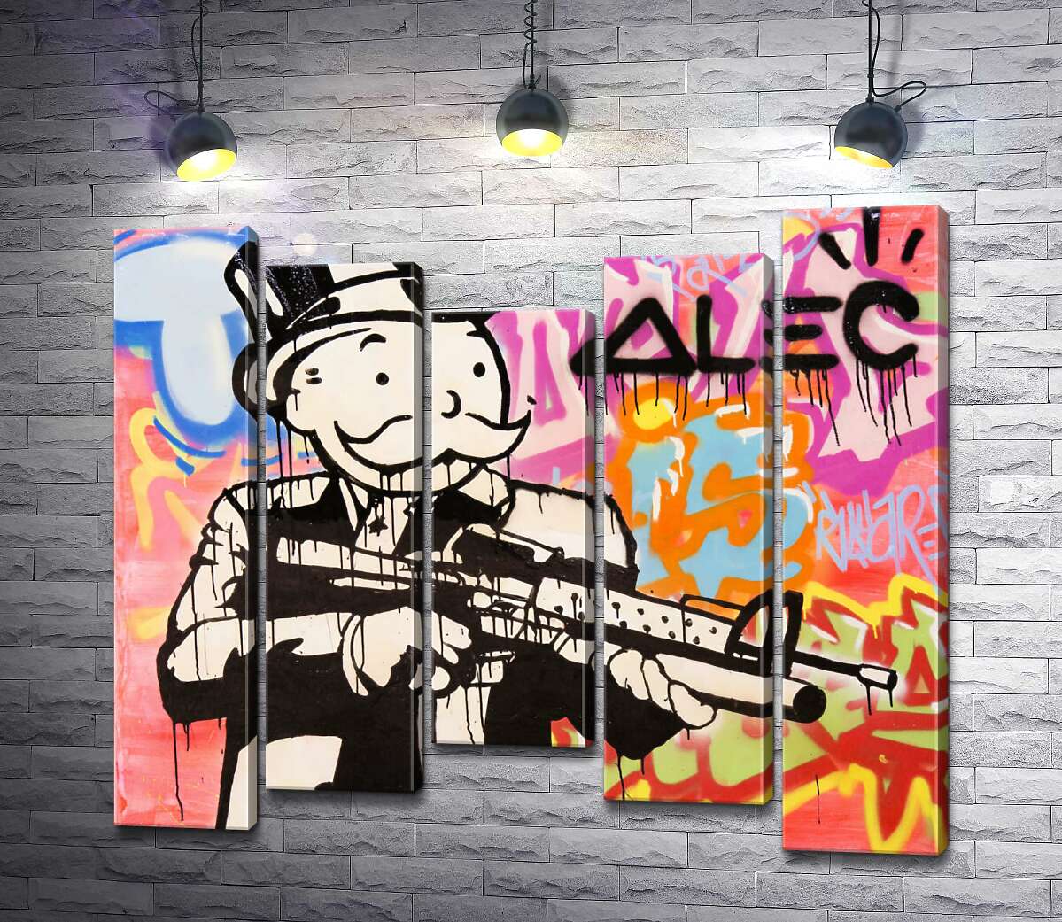 

Модульная картина ArtPoster Штурмовая винтовка (Assault rifle) – Алек Монополи (Alec Monopoly) 100x88 см Модуль №28