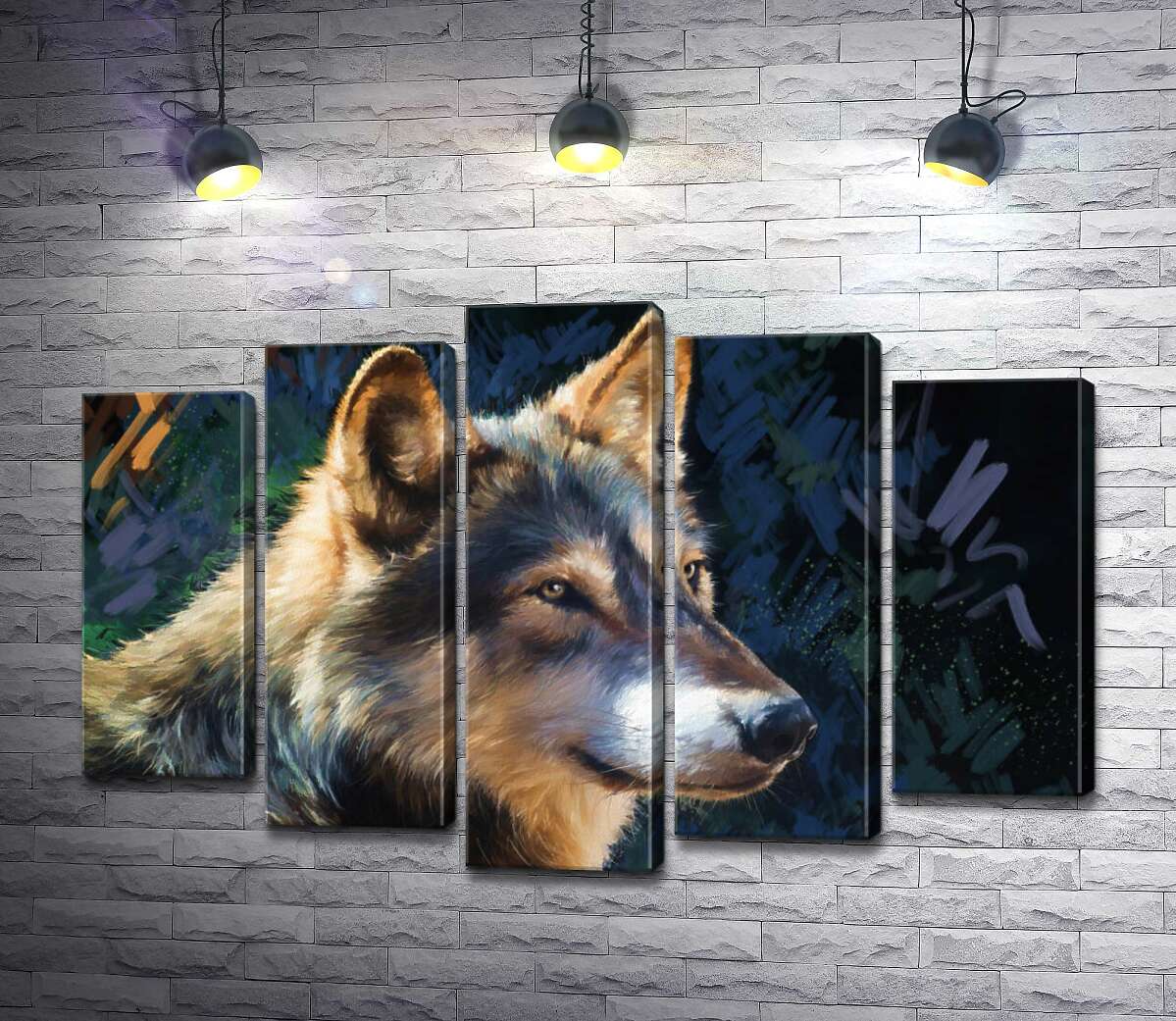 

Модульная картина ArtPoster Хищный взгляд волка 130x87 см Модуль №26
