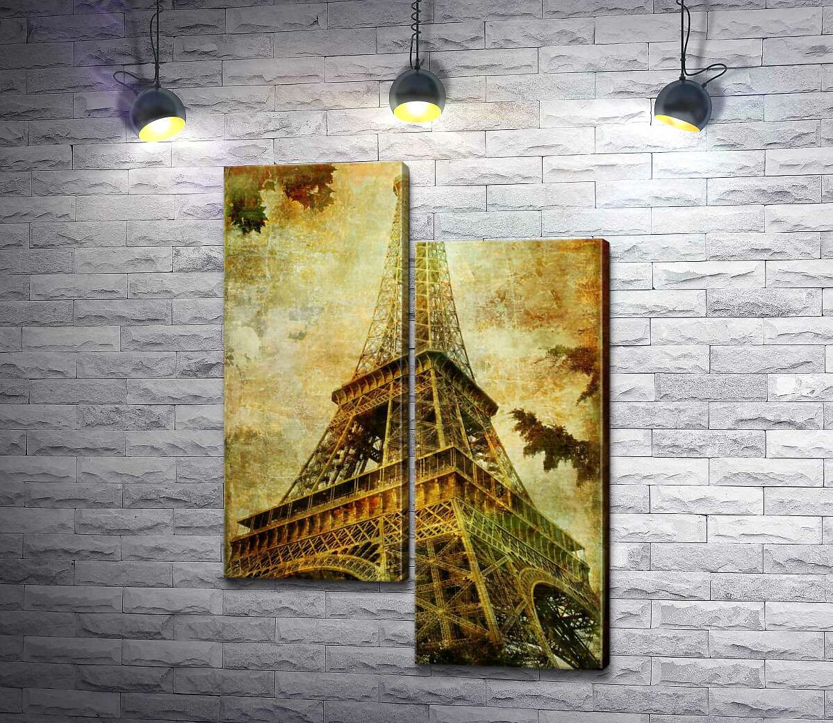 

Модульная картина ArtPoster Эйфелева башня величаво поднимается вверх 100x143 см Модуль №5