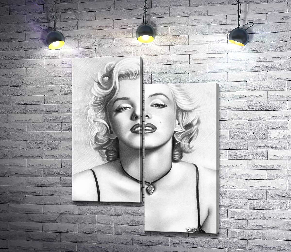 

Модульная картина ArtPoster Черно-белый портрет привлекательной актрисы Мэрилин Монро (Marilyn Monroe) 50x66 см Модуль №5