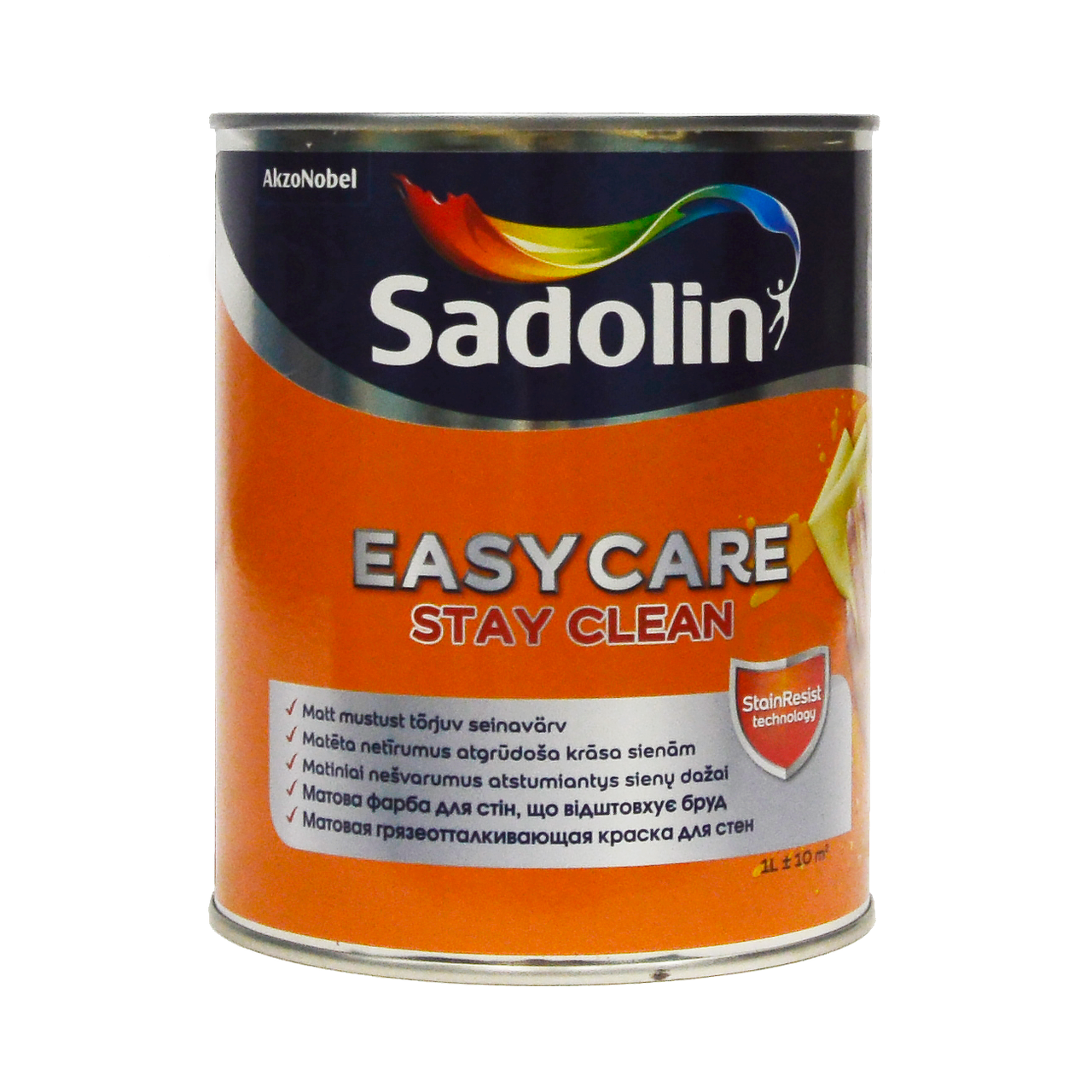 

Грязеотталкивающая матовая акриловая краска Sadolin EasyCare для стен и потолка 1л BW