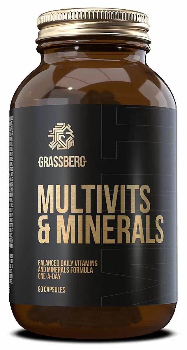 

Мультивітамини і мінерали Multivits & Minerals Grassberg 90 капсул (GSB007)