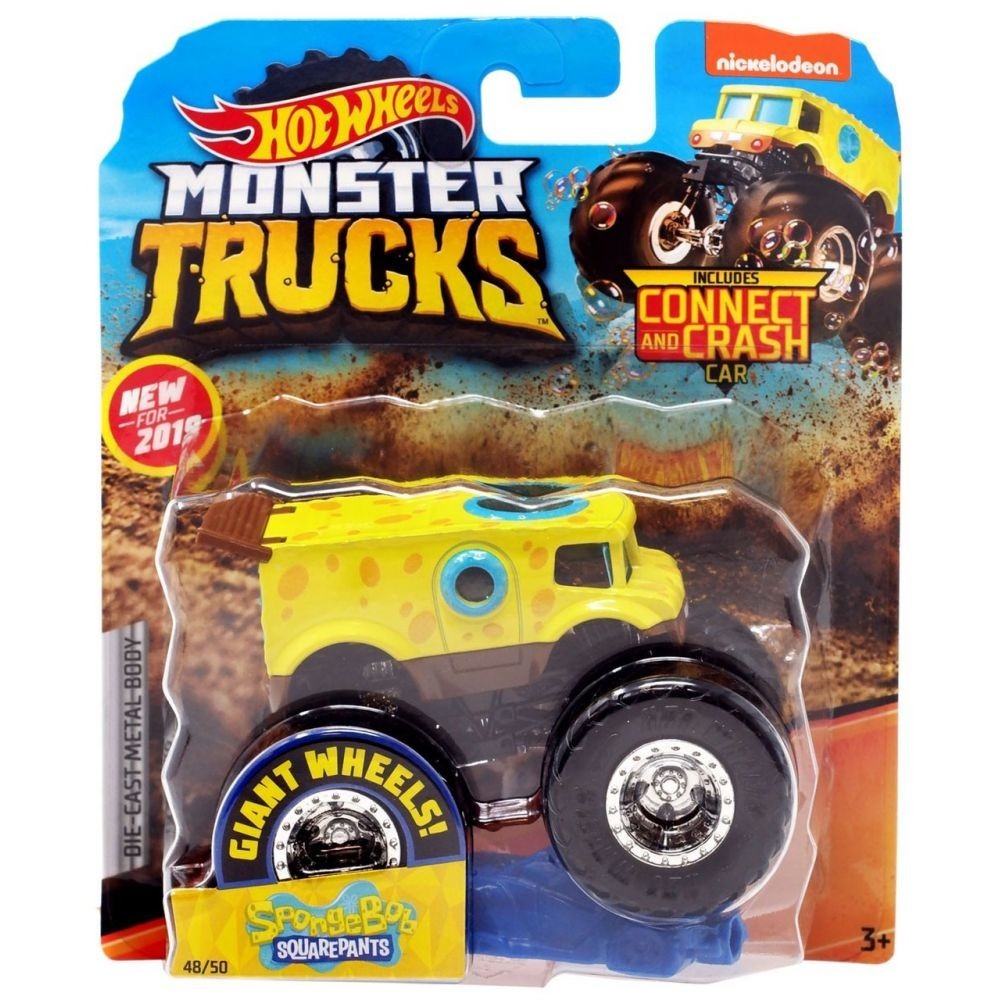 

Машинка Хот Вилс Внедорожник Monster Trucks 1:64 FYJ44 SpongeBob Спанч Боб Squarepants 1:64 Hot Wheels Monster Trucks