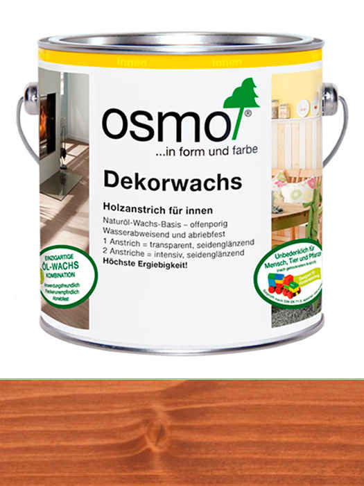 

Цветное прозрачное масло Osmo Dekorwachs Transparent 0,375 L Махагон 3138 (4006850102907)