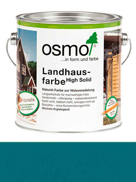 

Защитное цветное не прозрачное масло Osmo Landhausfarbe 2,5 L Морская волна 2501 (4006850101337)