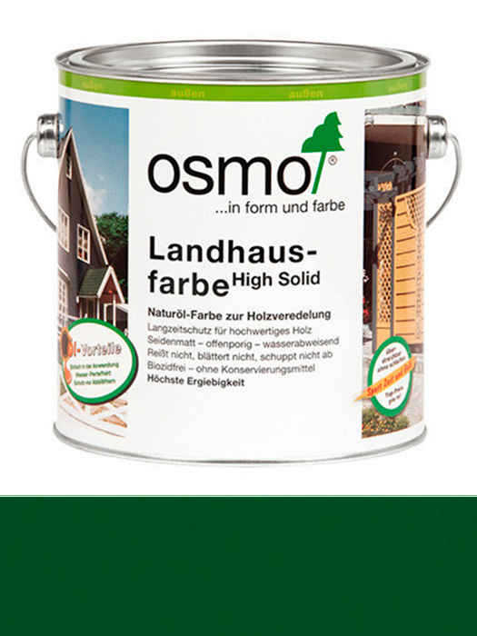 

Защитное цветное не прозрачное масло Osmo Landhausfarbe 0,125 L Темно-зелёная 2404 (os_49)