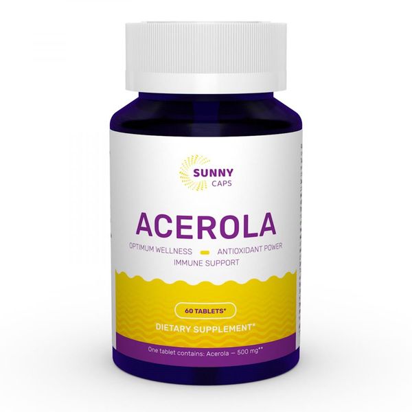 

Ацерола Acerola Sunny Caps 500 мг 60 таблеток (SUN006)