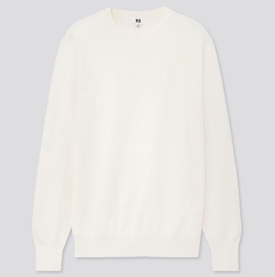 

Свитер Uniqlo котон кашемир  белый, Свитер Uniqlo котон кашемир M белый