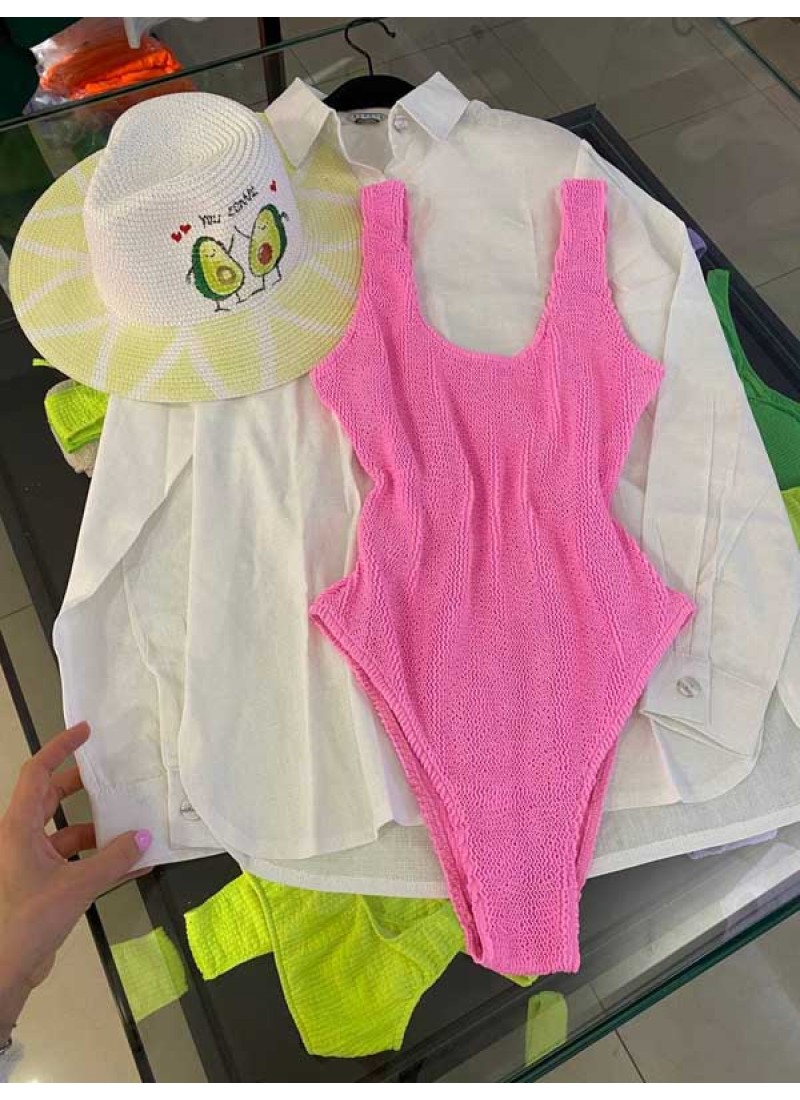 

Купальник слитный как майка из оригинальной жатки Modern Boutique розовый,  С221, Купальник слитный как майка из оригинальной жатки Modern Boutique розовый, one size С221