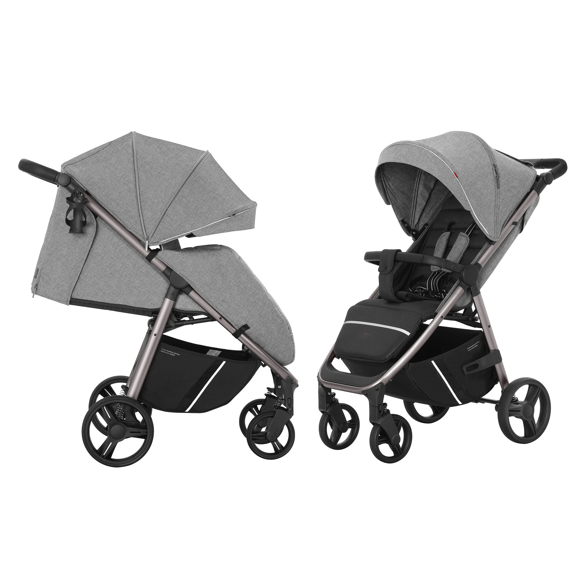 

Коляска прогулочная CARRELLO Bravo CRL-8512/1 Metal Grey +дождевик