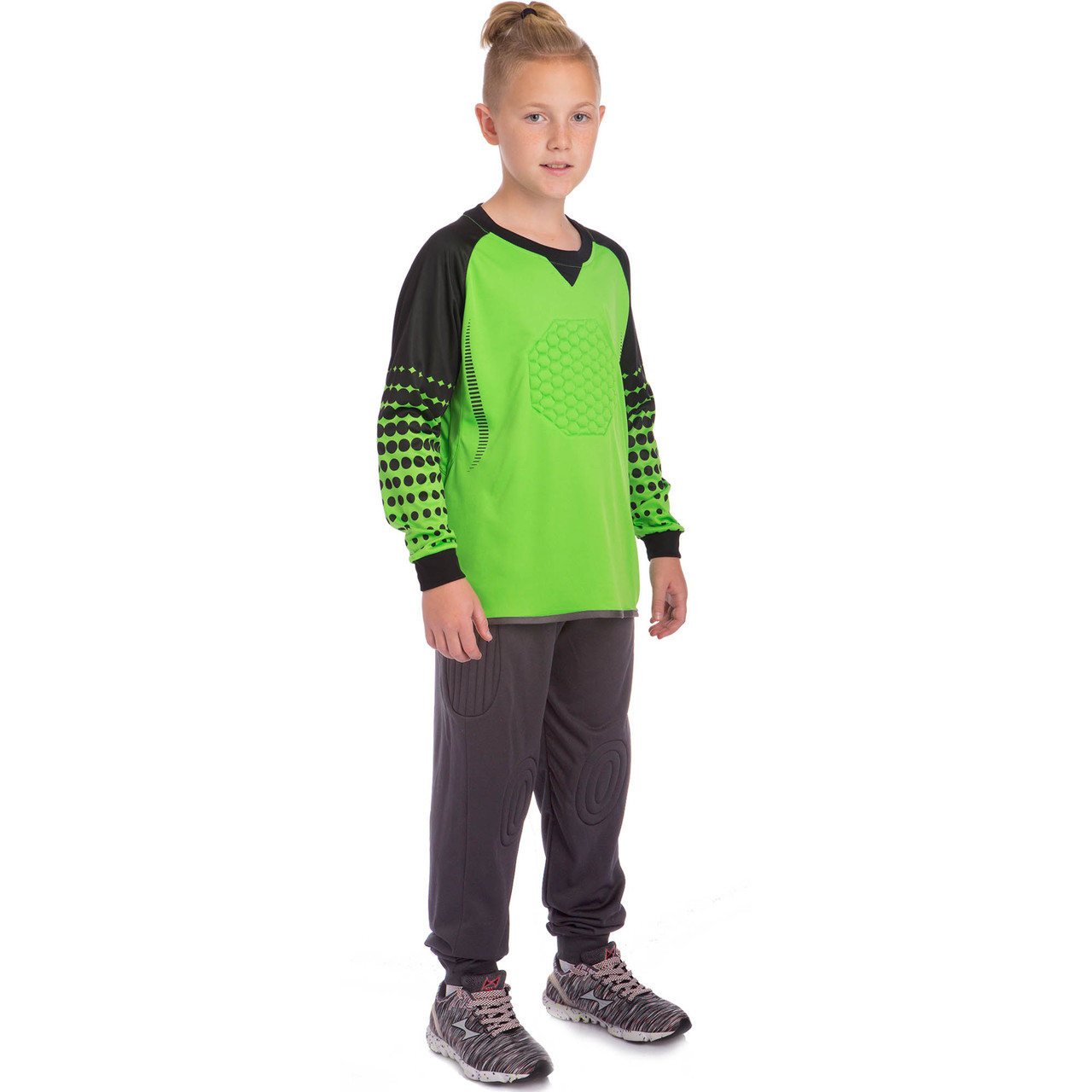 

Форма вратаря детская форма вратарская детская Zelart 7607 размер 26 125-140см Green-Black
