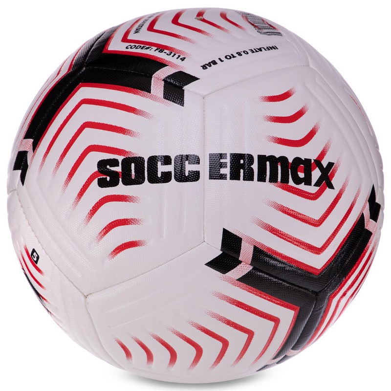 

Мяч футбольный Soccermax Sprinter Fifa 3114 размер №5 White-Red-Black