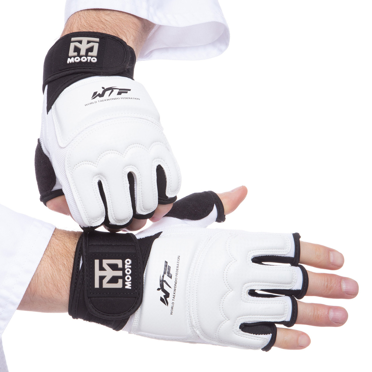 

Перчатки для тхэквондо с фиксатором запястья Mooto Heroe 5078 размер L White
