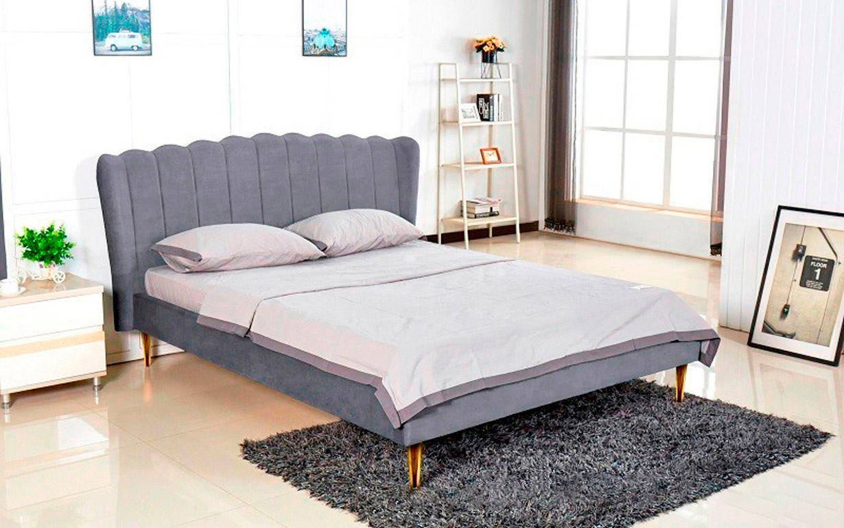 

Кровать Valverde grey 160х200 см. Halmar