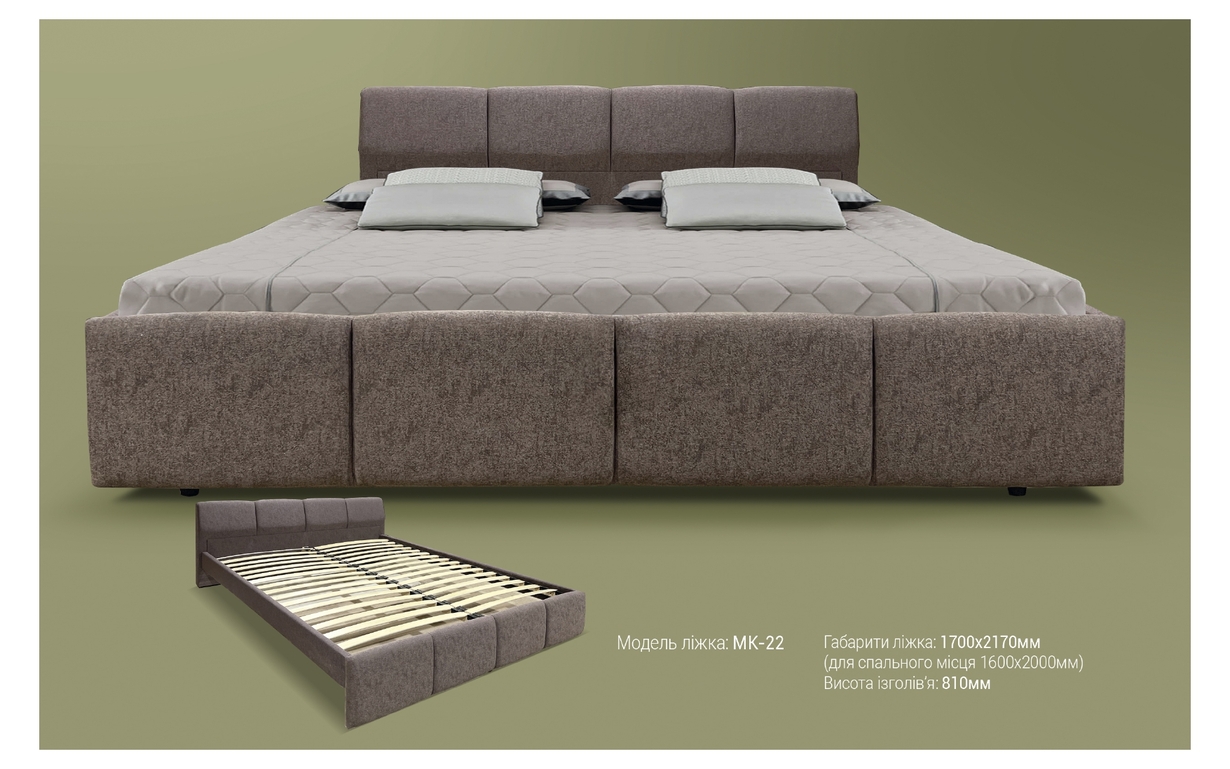 

Кровать МК-22 с механизмом 160х200 см. MegaOpt