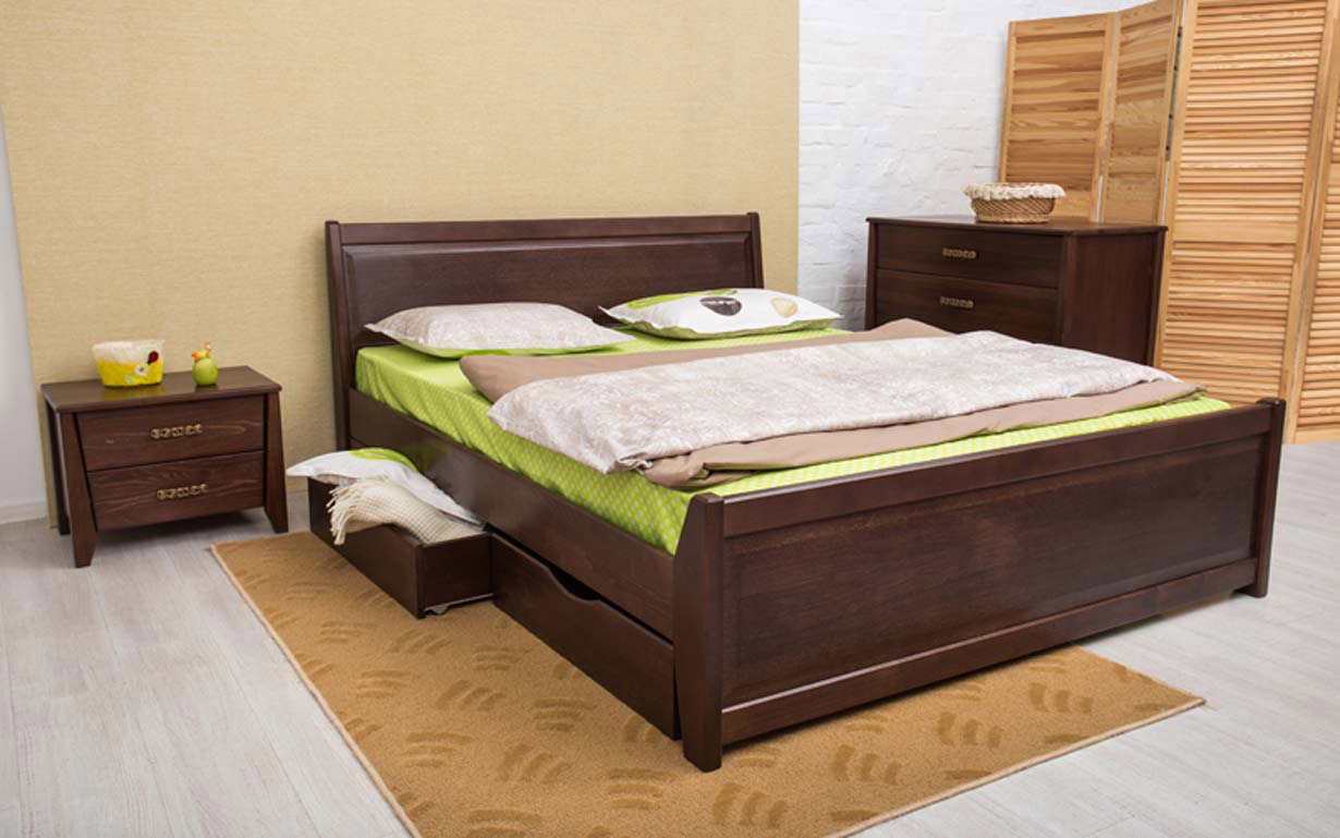 

Кровать Сити с филенкой и ящиками 140х190 см. Олимп