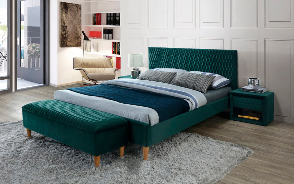 

Кровать Azurro Velvet Green 160х200 см. Signal