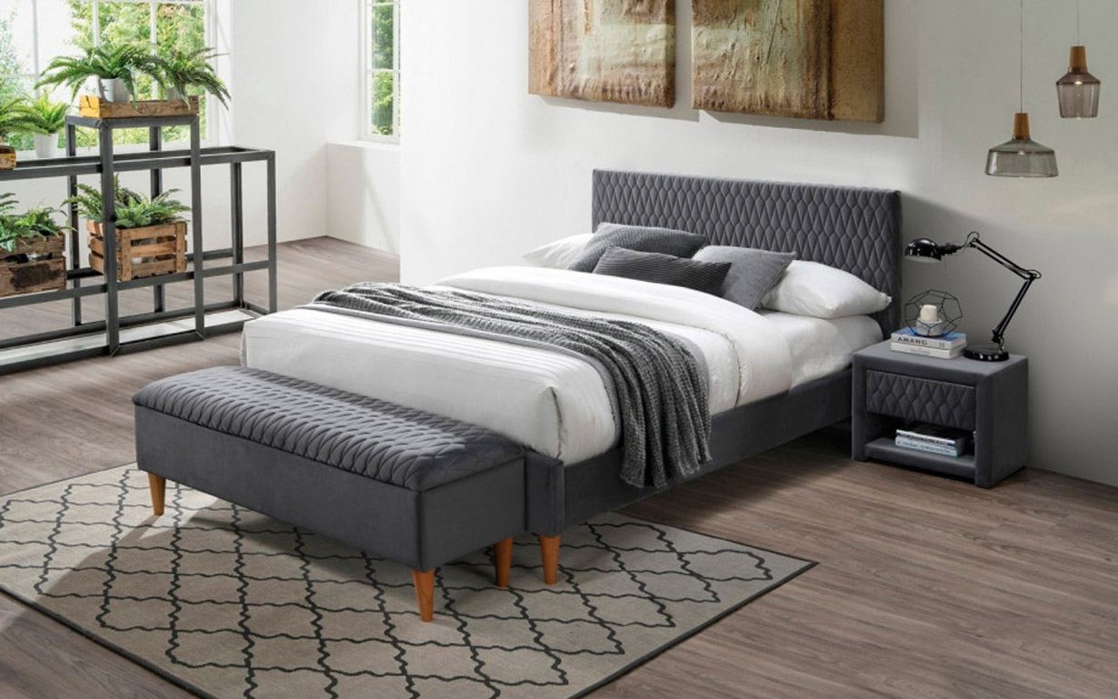 

Кровать Azurro Velvet Grey 140х200 см. Signal