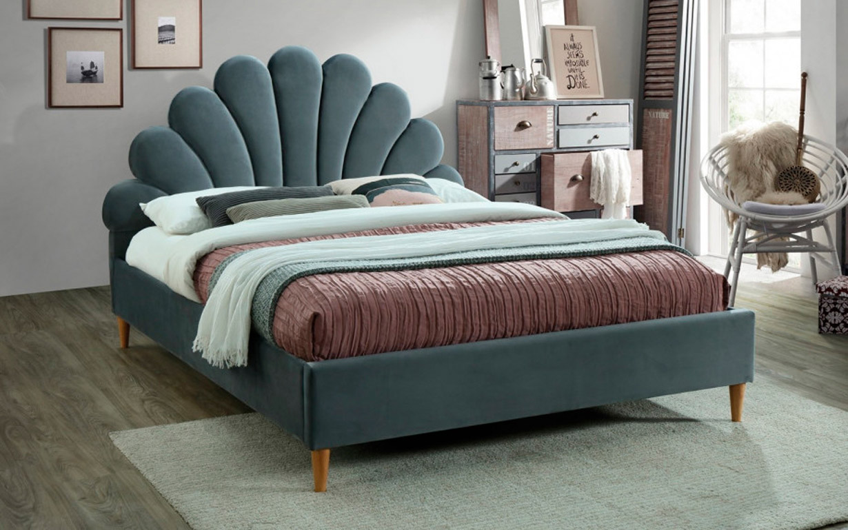 

Кровать Santana Velvet grey 160х200 см. Signal