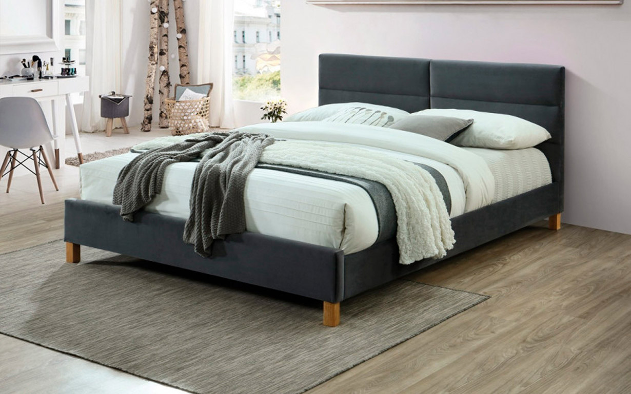 

Кровать Sierra Velvet grey 160х200 см. Signal