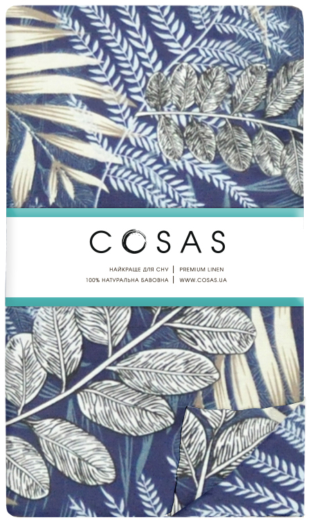 

Пододеяльник Cosas Foliage Dark Blue 180х220 см
