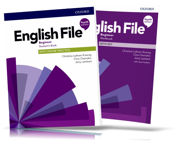 

English File fourth edition Beginner, Student's book + Workbook / Учебник + Тетрадь английского языка