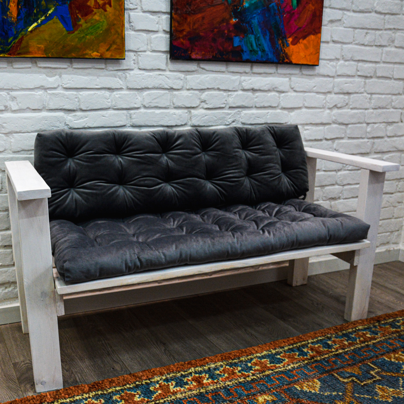 

Подушка для садовой мебели Time Textile Velours Steel Серый 13736-sp 60х120 см