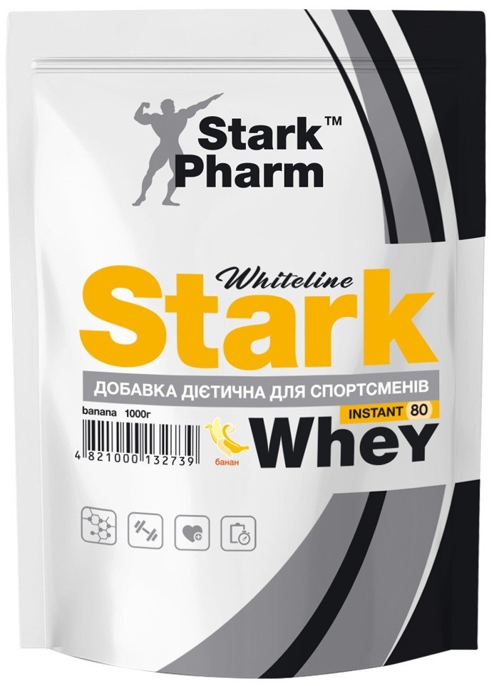 

Сывороточный протеин Stark Pharm Whey 80 1000 грамм банан (25203)