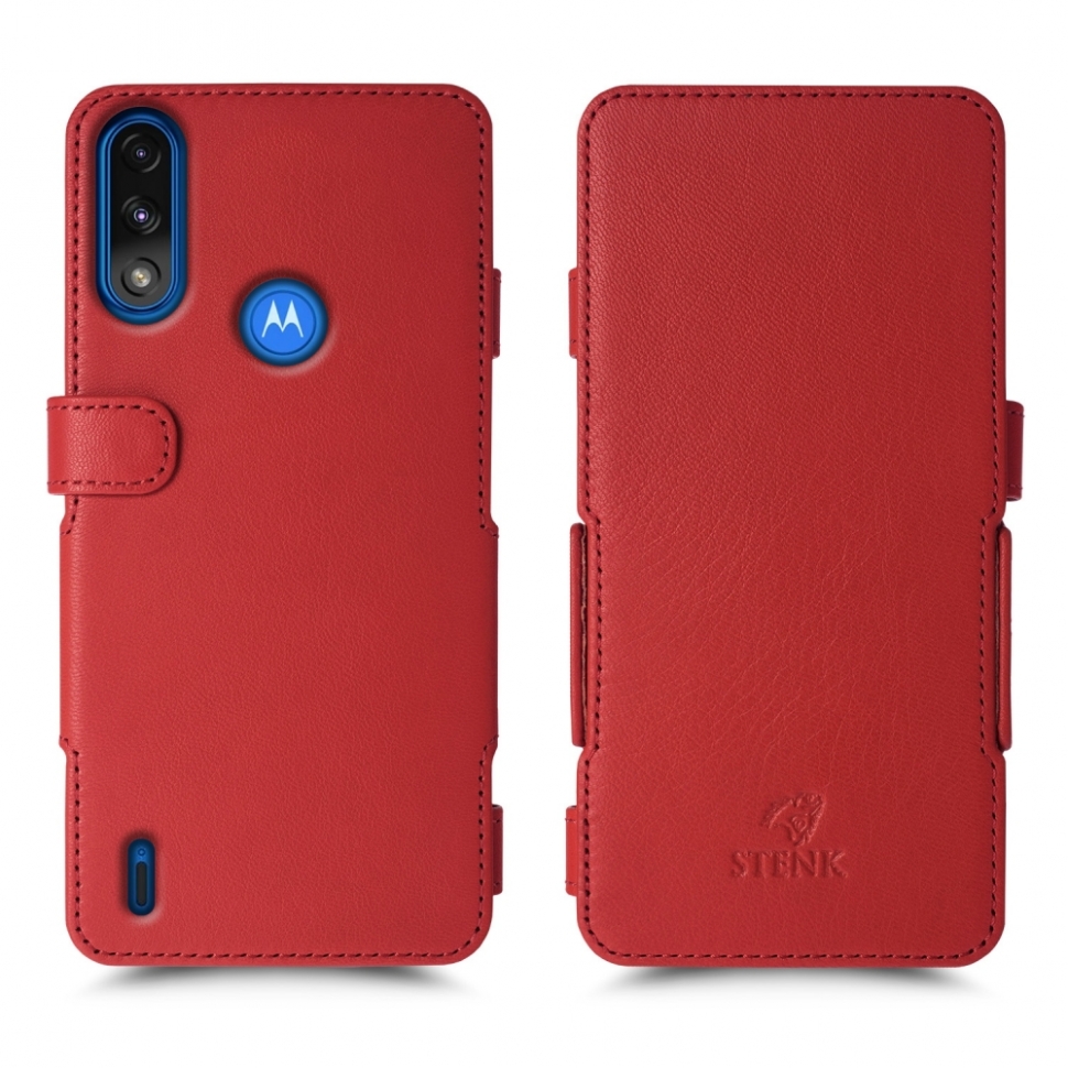 

Чехол книжка Stenk Prime для Motorola Moto E7 Power Красный