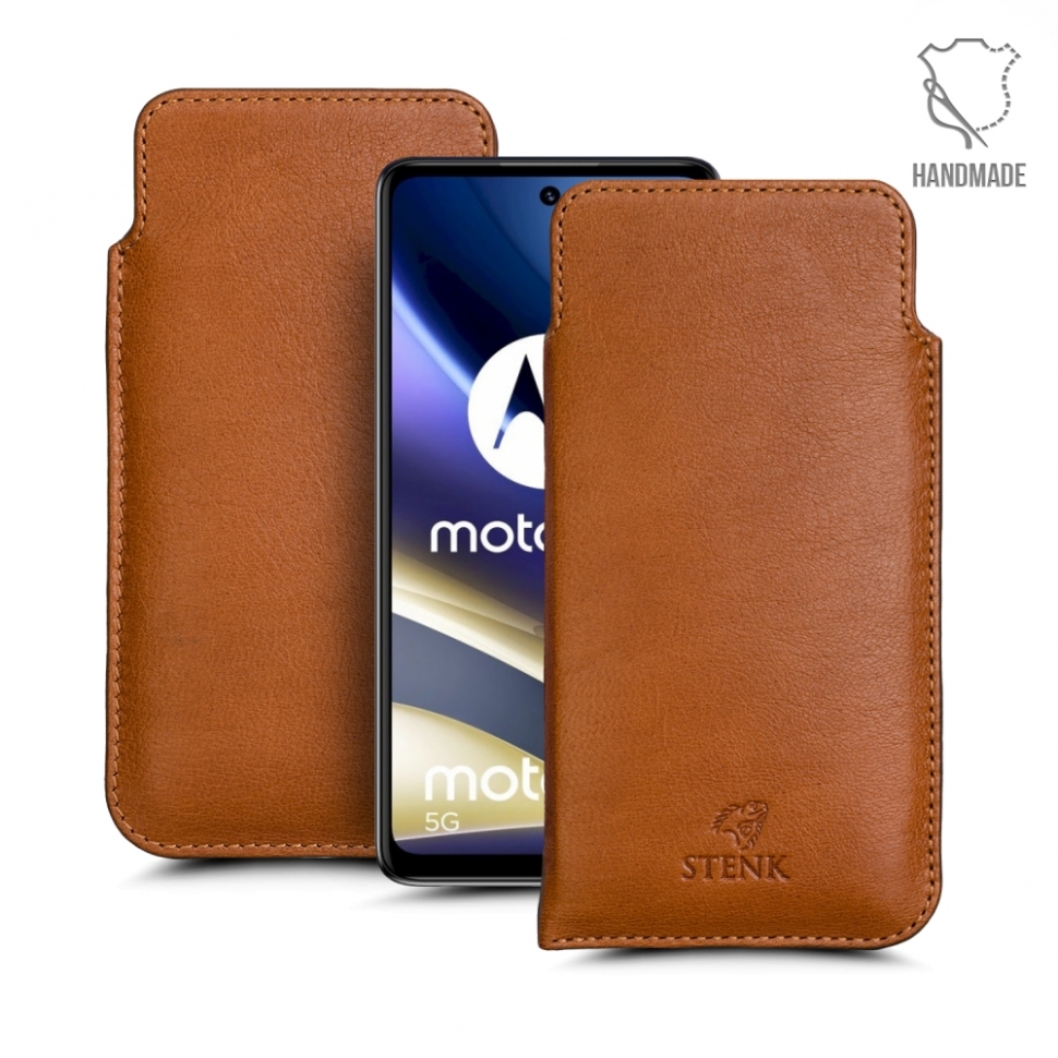 

Футляр Stenk Elegance для Motorola Moto G51 5G Camel
