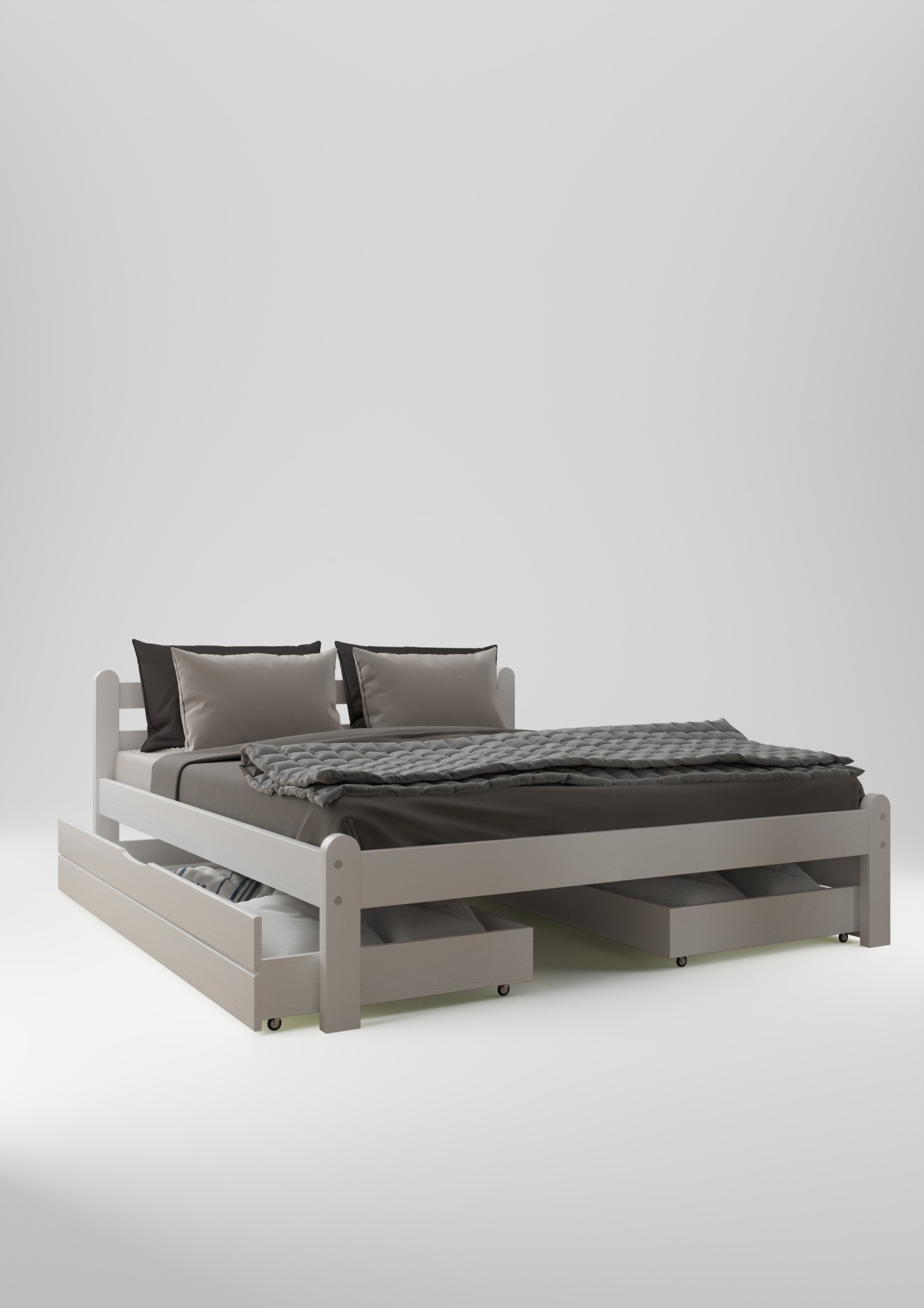 

Кровать двуспальная CUBUS ИМПЕРИЯ 160х200 без ящиков аляска