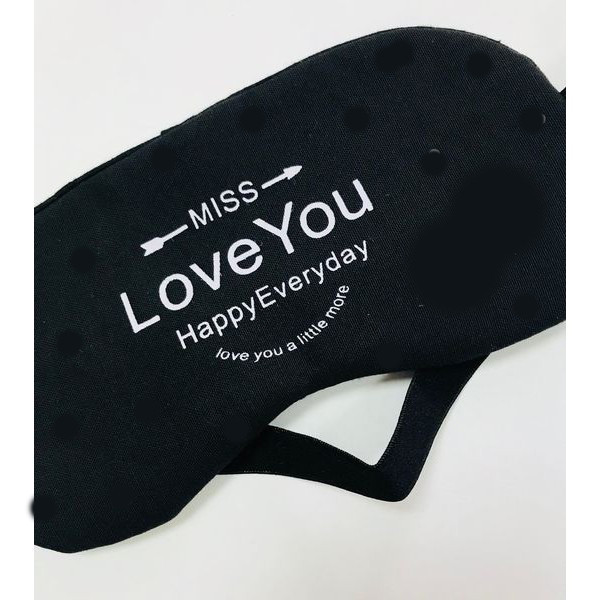 

Маска для сна (на глаза) с принтом "Miss love you happy Everyday"