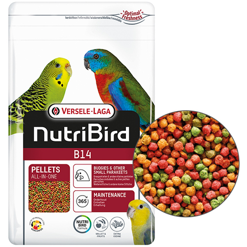 

Полнорационный корм для волнистых и других небольших попугаев NutriBird В14 800 г Versele-Laga BGL-VL-211