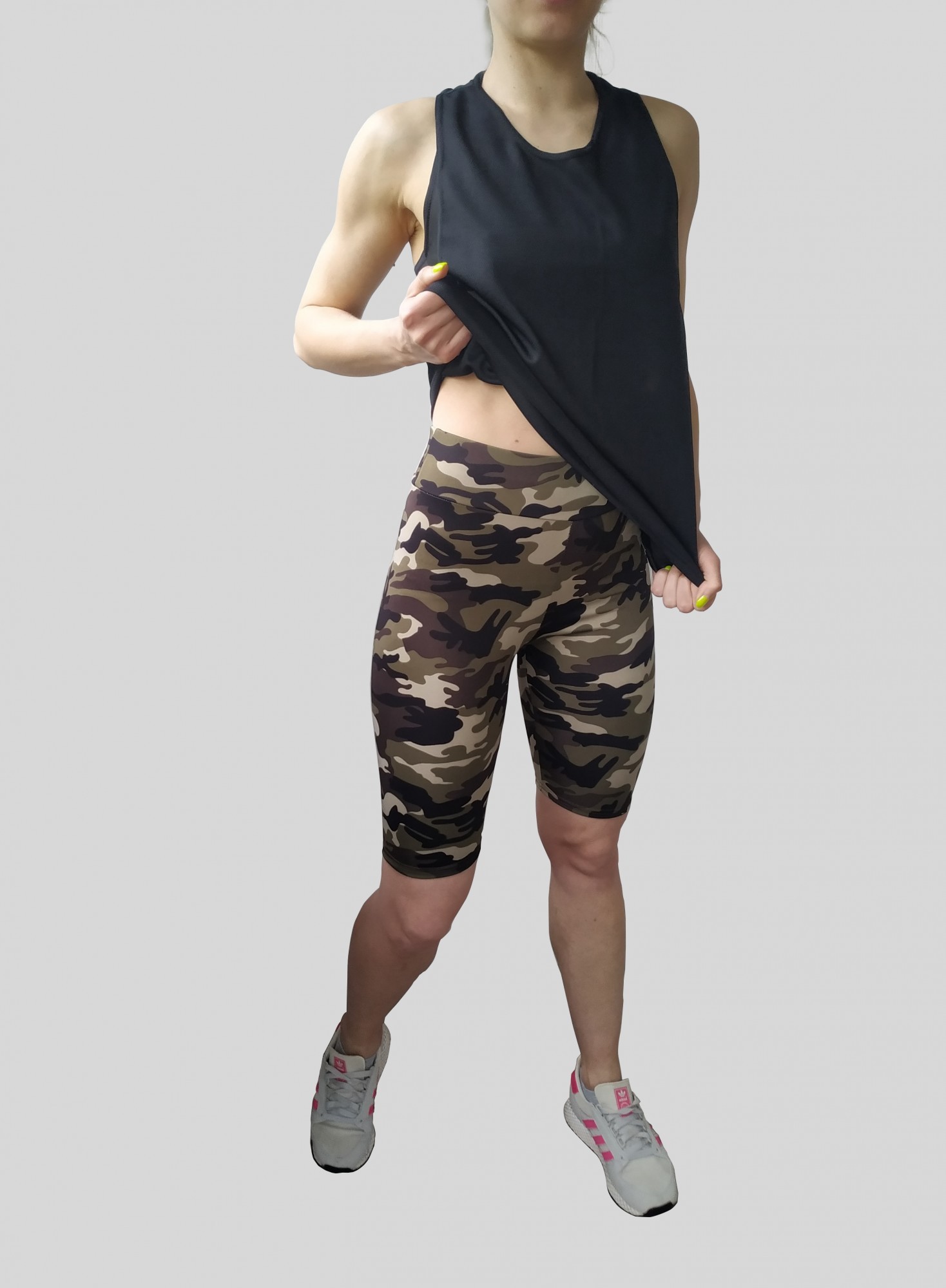 

Комплект велосипедки + топ + майка PRINTFIT 01Хаки3537 48 с принтом