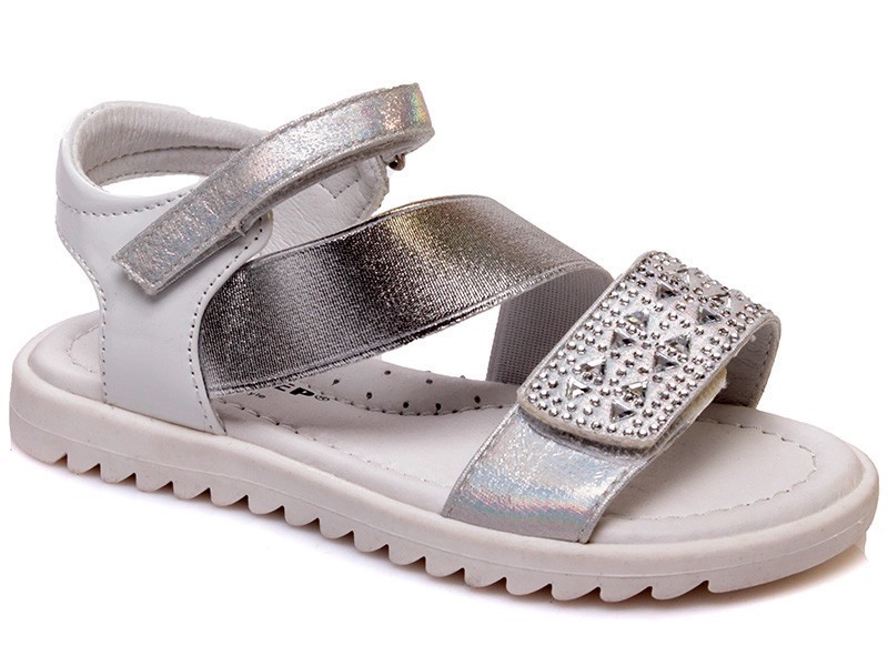 

Босоножки кожаные WEESTEP R5R285350592 S 25 16,5 см серебряные