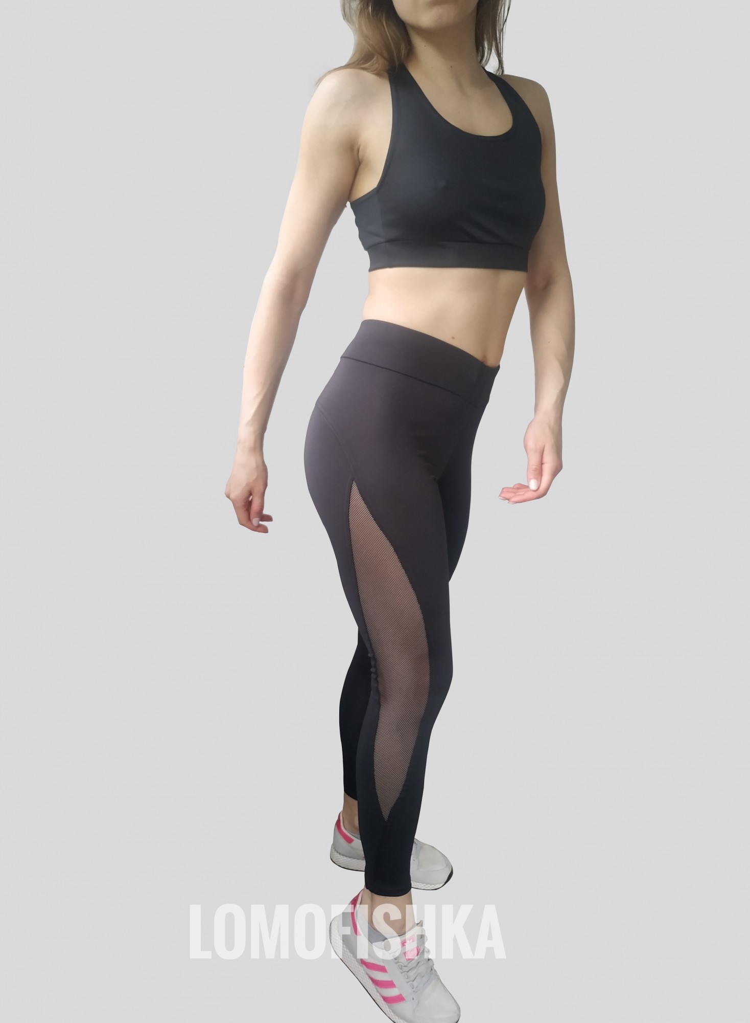 

Комплект для фитнеса (лосины+топ) LOMOFIT-Black 4135 46 черный с сеткой