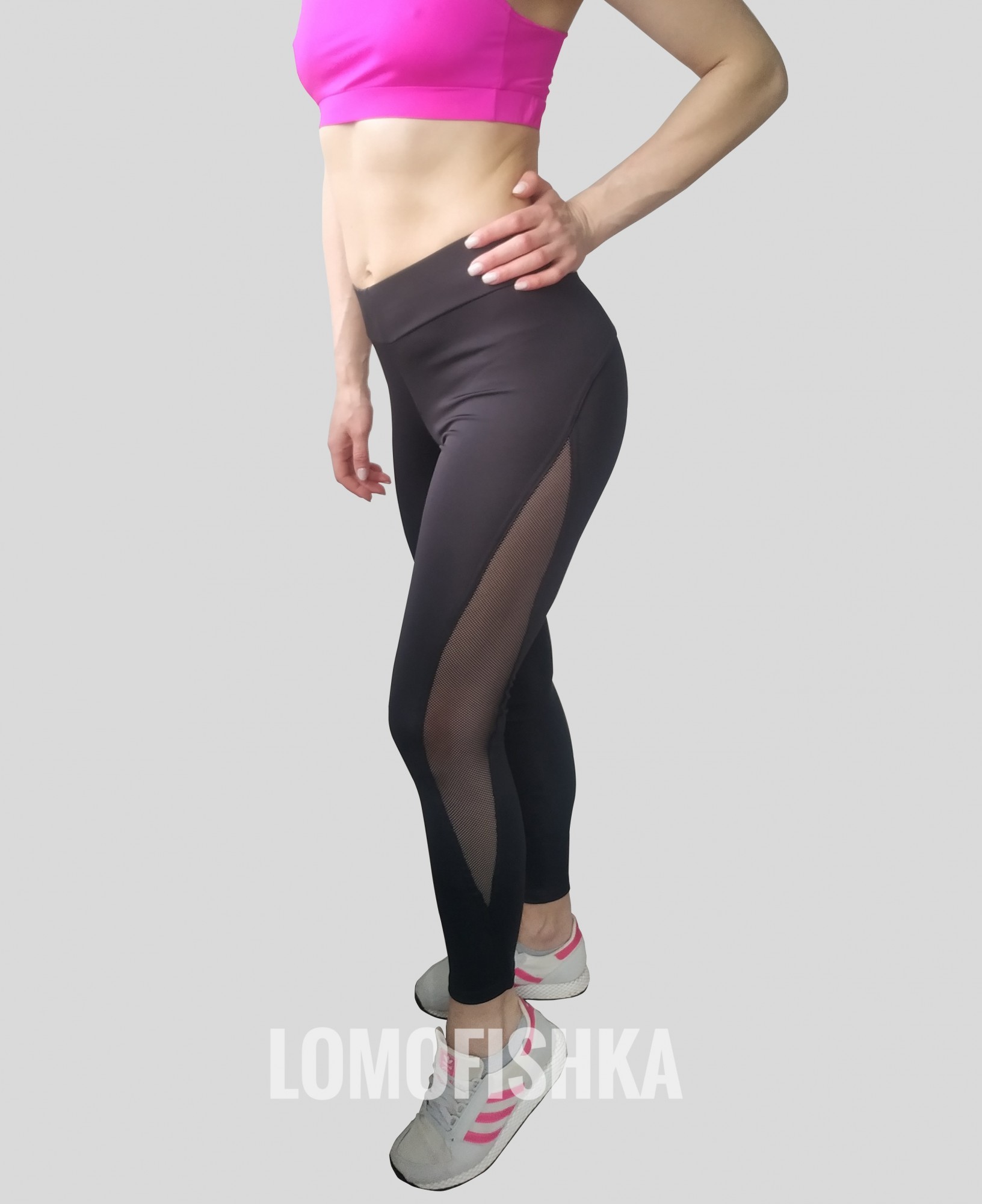 

Спортивные леггинсы LOMOFIT-Black 41 44 черный с сеткой