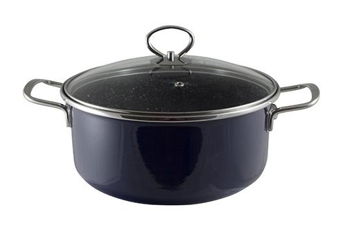 

Кастрюля Bergner Habitex 3.3л эмалированная с антипригарным покрытием Синяя