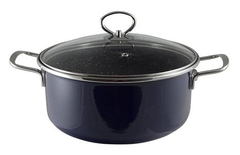 

Кастрюля Bergner Habitex 5.3л эмалированная с антипригарным покрытием Синяя