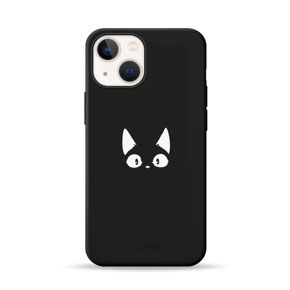 

Чехол для iPhone 13 Pump Silicone Minimalistic Case Funny Cat