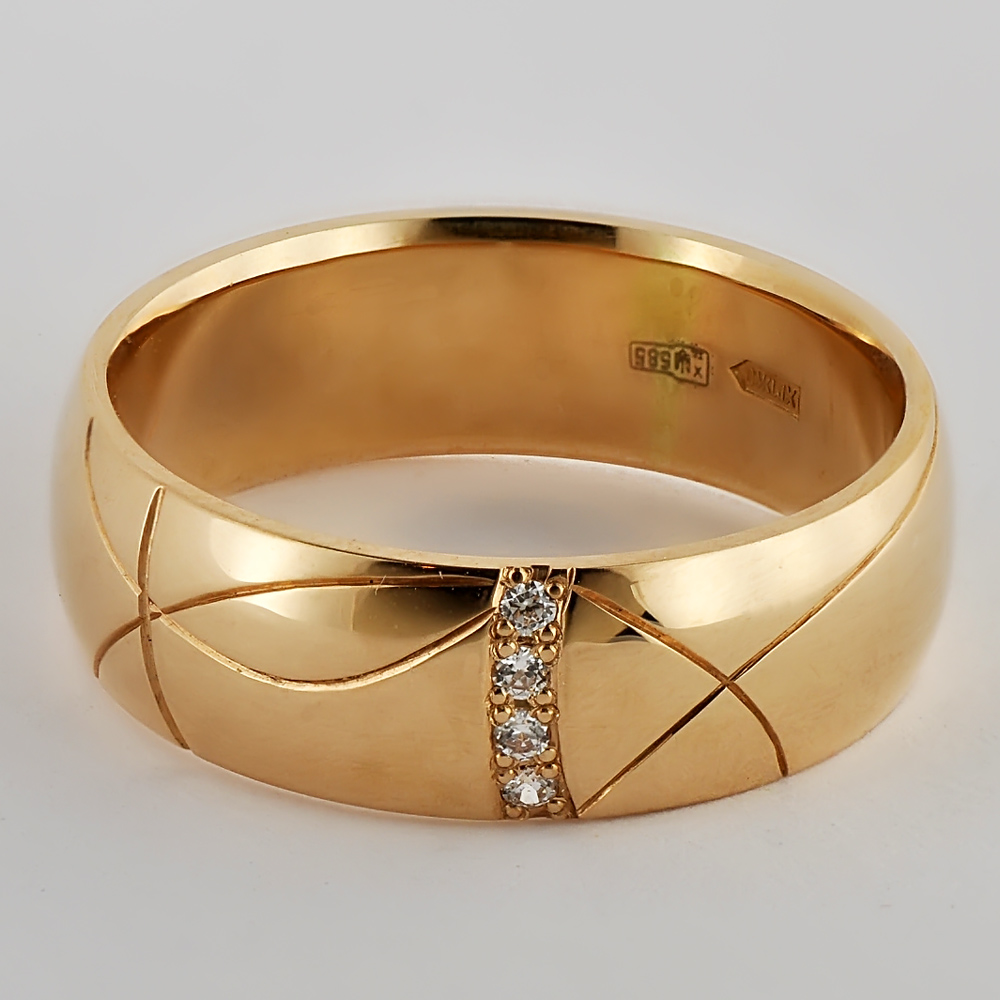 

Обручальное кольцо из красного золота Alexs Jewel O0068-43220004