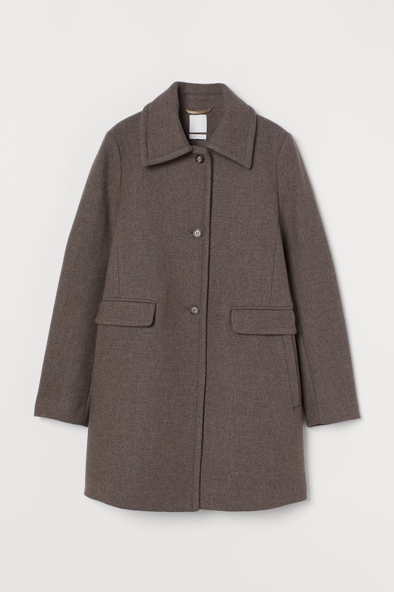 

Пальто H&M XXL Коричнево-серый