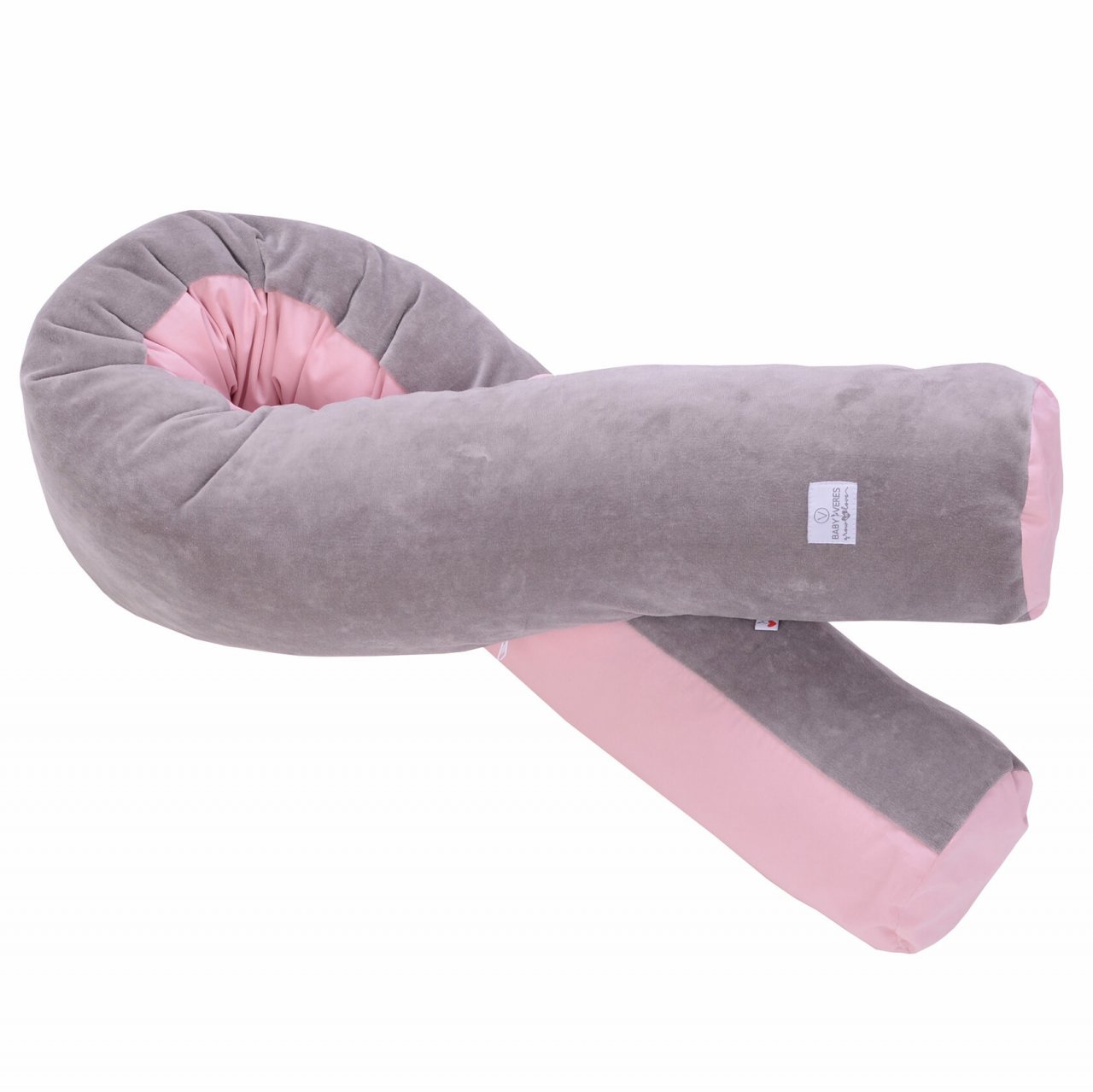 

Подушка для кормления Baby Veres Comfort Long Velour taupe-rose 170х52 см