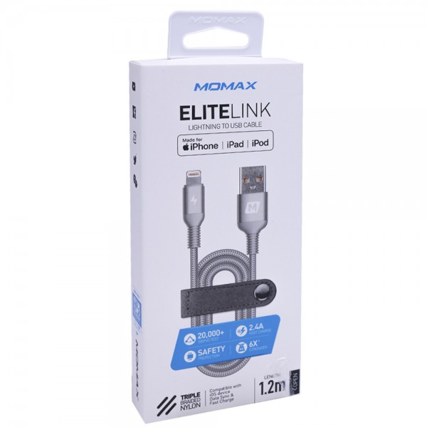 

Кабель Momax DL11 Lightning (1.2m) Silver (BS-000060032)