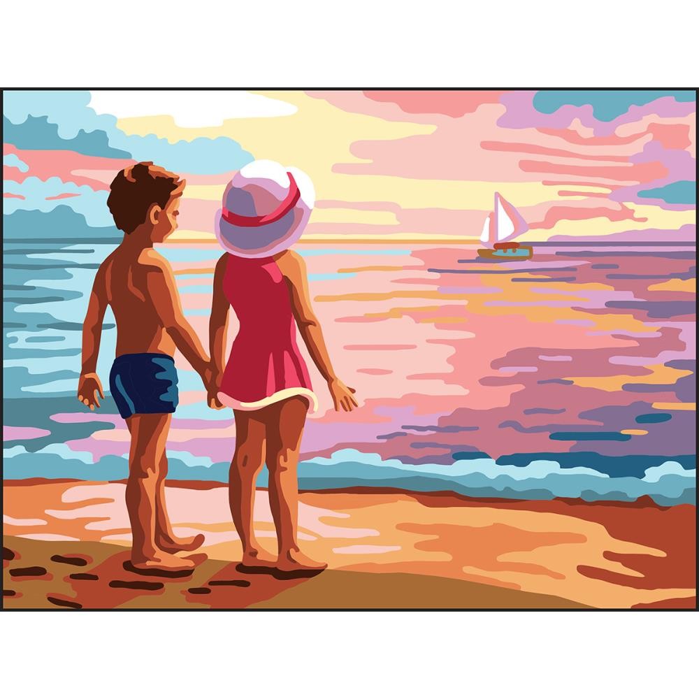 Мальчик и девочка на море