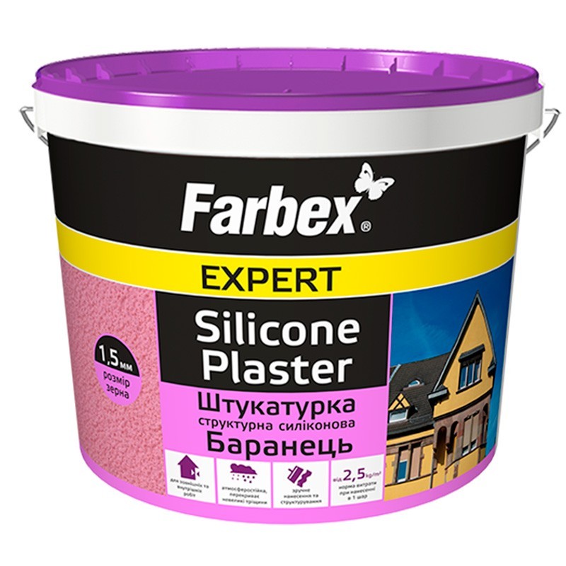 

Штукатурка структурная силиконовая Барашек Farbex белый База-А 18 кг