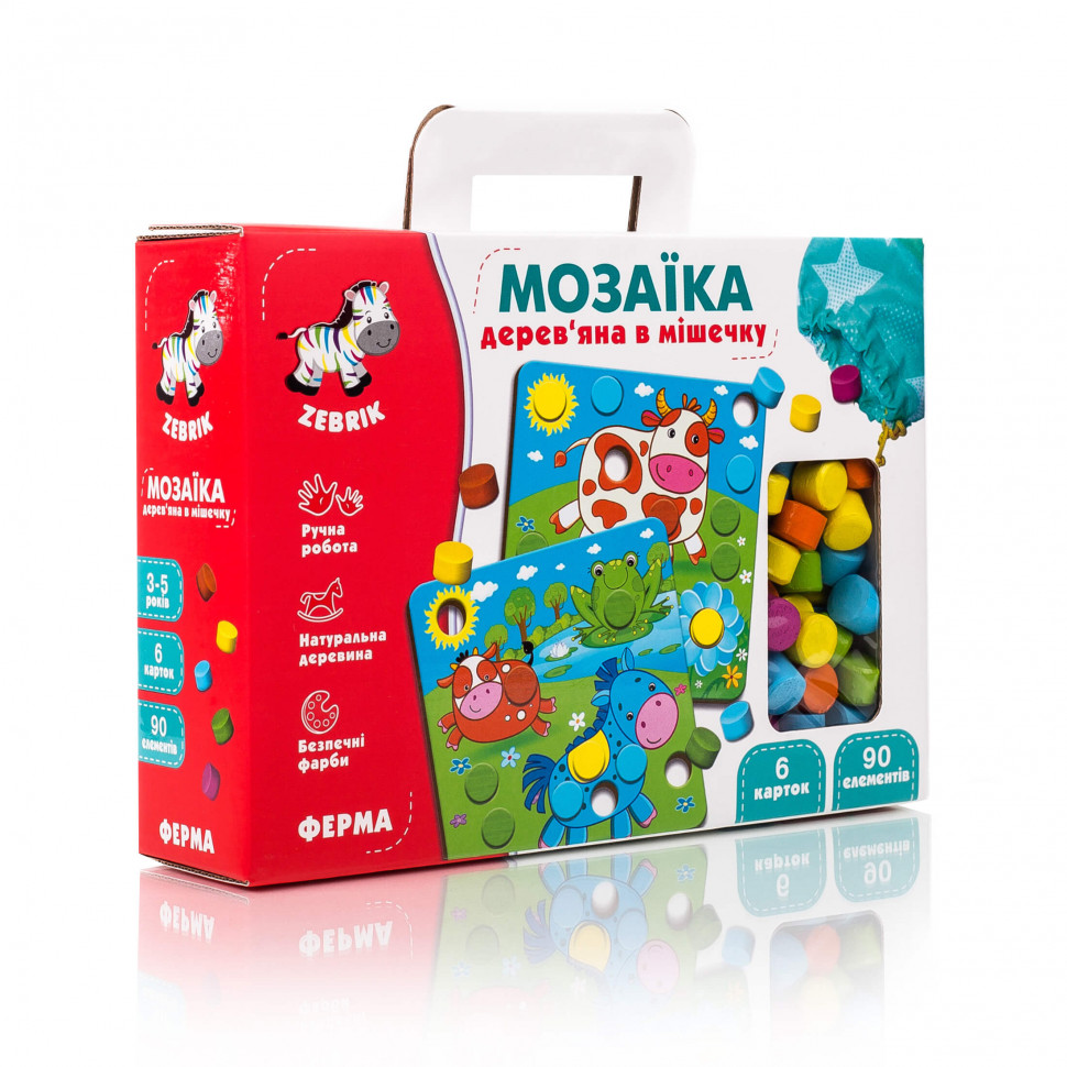 

Детская мозаика с картинками Vladi Toys деревянная (ZB2002-01)