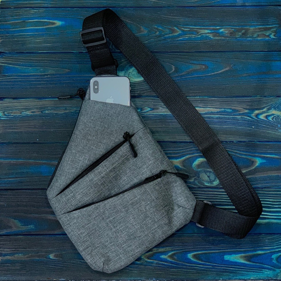 

Сумка мужская через плечо Crossbody Серая Original