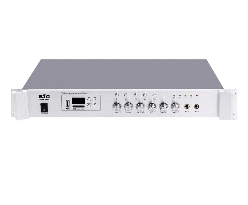 

Трансляционный усилитель BIG PA120 5zone USB/MP3/FM/BT